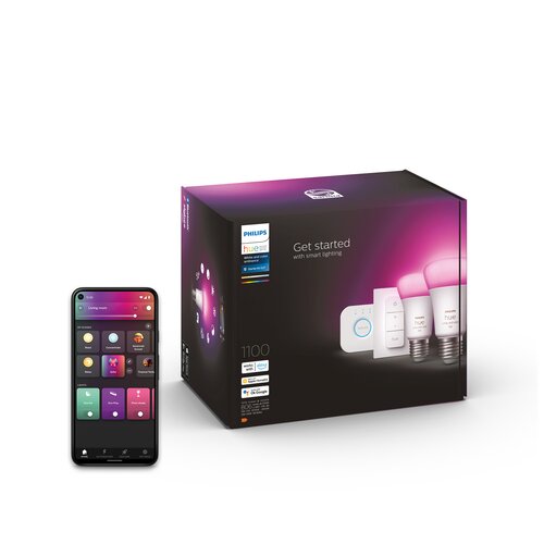 Oświetleniowy zestaw startowy PHILIPS HUE 929002468805 9W E27 Bluetooth, ZigBee (2 sztuki)