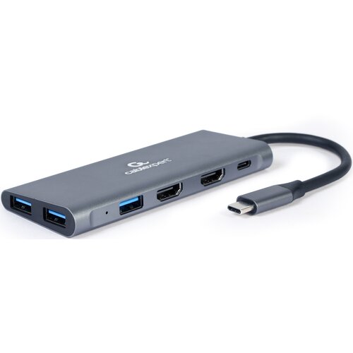 Hub GEMBIRD A-CM-COMBO3-01 USB Typu C 3.2 Gen. 1, Pasywny