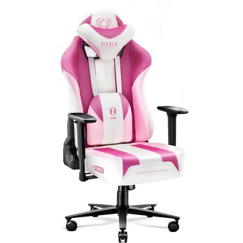 Fotel DIABLO CHAIRS X-Player Normal Size Różowo-biały