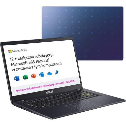 Laptop ASUS VivoBook Go E410MA-EK1292WS 14" Celeron N4020 4GB RAM 128GB SSD Windows 11 Home S + Microsoft 365 Personal