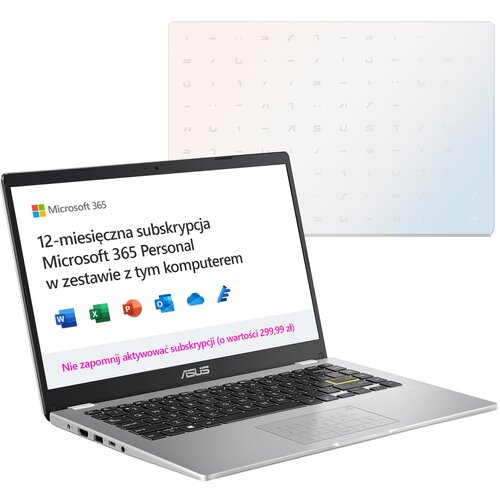 Laptop ASUS VivoBook Go E410MA-BV1234WS 14" Celeron N4020 4GB RAM 128GB SSD Windows 11 Home S + Microsoft 365 Personal