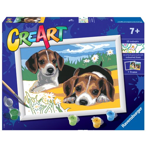 Malowanie po numerach RAVENSBURGER CreArt Szczeniaczki Jack Russell 28939