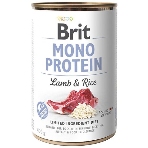 Karma dla psa BRIT Mono Protein Jagnięcina z ryżem 400 g