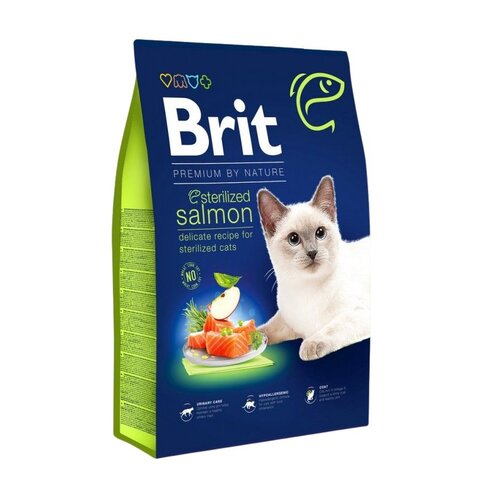 Karma dla kota BRIT Premium By Nature Sterilized Łosoś 8 kg