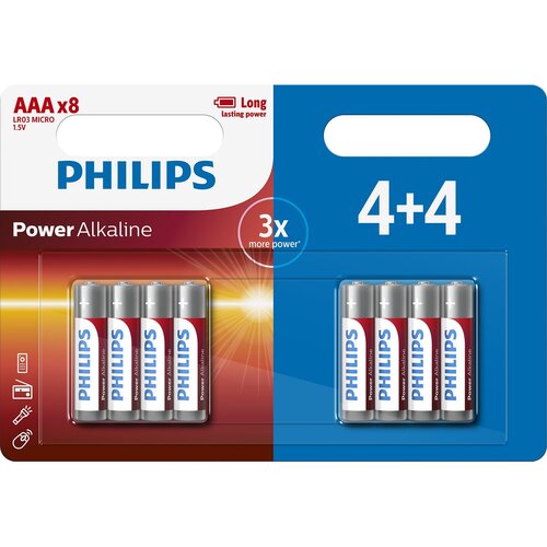 Baterie AAA LR03 PHILIPS Power Alkaline (8 szt.)