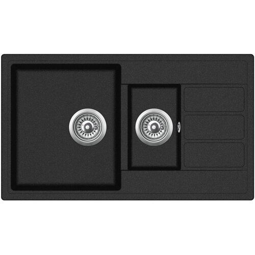 Zlewozmywak TEKA Comfor 60 B-TQ 115380000 Onyx + Bateria TEKA MTP 978 TG Onyx + Młynek do rozdrabniania odpadów TEKA TR 550