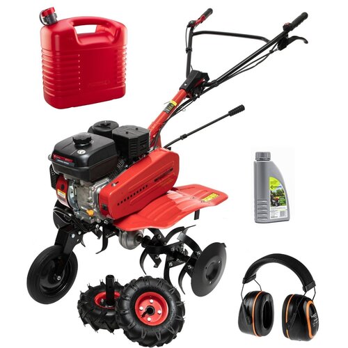 Glebogryzarka spalinowa GREENSO WM500 Weima + Olej do kosiarki GREENSO SAE30 4T + Kanister NEO 11-561 20 L + Nauszniki przeciwhałasowe NEO 97-563