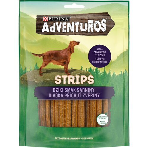 Przysmak dla psa ADVENTUROS Strips Dziki smak sarniny 90g