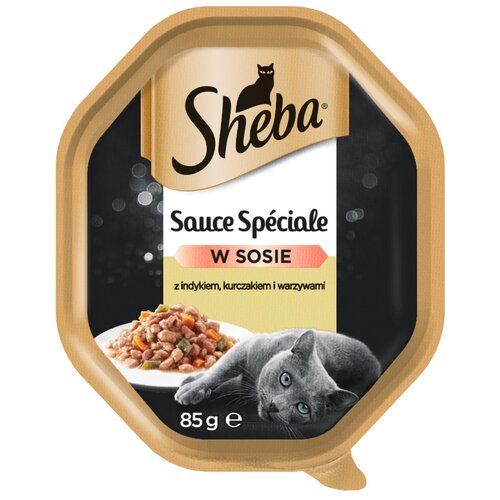 Karma dla kota SHEBA Sauce Speciale Indyk z kurczakiem i warzywami 85 g