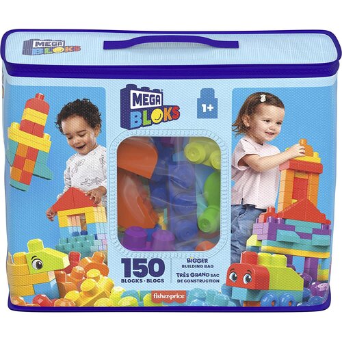 Klocki plastikowe MEGA Bloks Fisher Price Bardzo duża torba z klockami do budowania HHM96