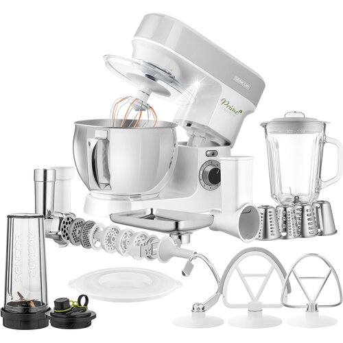 Robot kuchenny planetarny SENCOR STM 3789SL 1200W z rozdrabniaczem, maszynką do mięsa i blenderem kielichowym