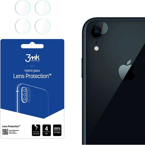 Szkło hybrydowe na obiektyw 3MK Lens Protection do Apple iPhone Xr