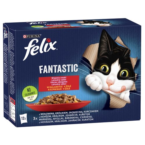 Karma dla kota FELIX Fantastic Wiejskie smaki (12 x 85 g)