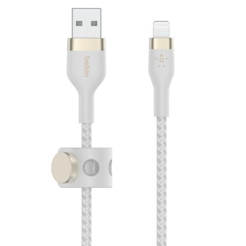 Kabel USB - Lightning BELKIN Braided Silicone 3 m Biały