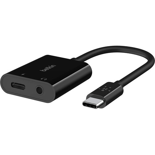Adapter USB Typ-C - USB Typ-C/Jack 3.5mm BELKIN NPA004BTBK
