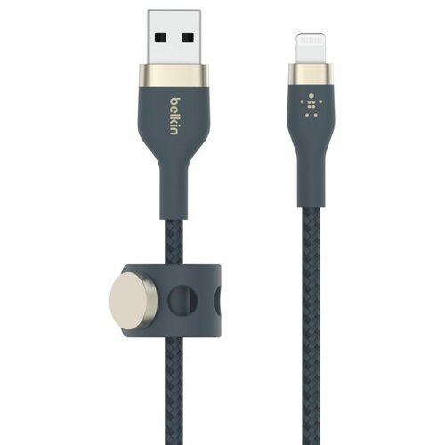 Kabel USB - Lightning BELKIN Braided Silicone 1 m Niebieski