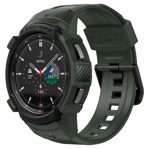 Pasek SPIGEN Rugged Armor Pro do Samsung Galaxy Watch 4 Classic 46mm Zielony