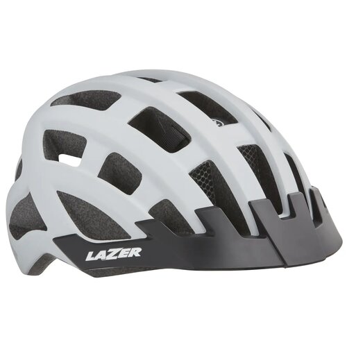Kask rowerowy LAZER Compact DLX Biały MTB z lampką (rozmiar 54-61)