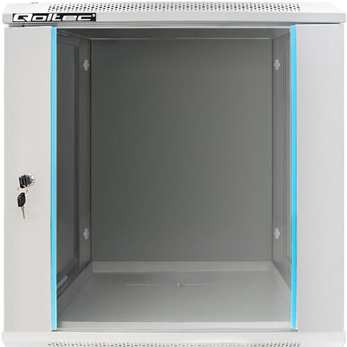 Szafa RACK QOLTEC 19" 12U 54485 600 x 450 mm, Wisząca Szary