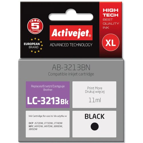 Tusz ACTIVEJET do Brother LC-3213BK Czarny 11 ml AB-3213BN