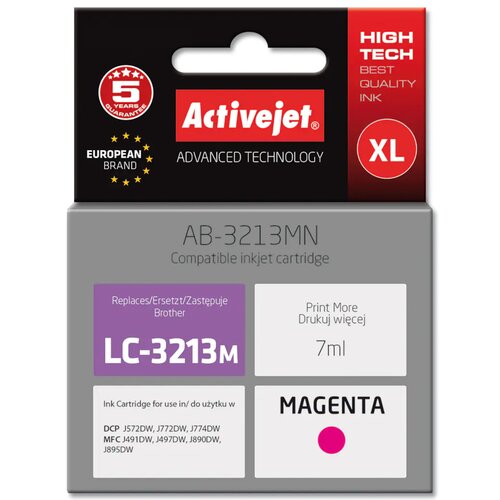 Tusz ACTIVEJET do Brother LC-3213M Purpurowy 7 ml AB-3213MN