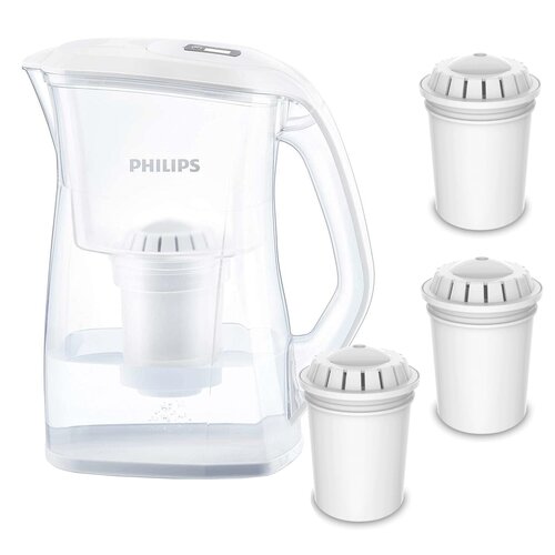 Dzbanek filtrujący PHILIPS AWP2970/10 Biały + Wkład filtrujący PHILIPS AWP261/10 (3 szt.)