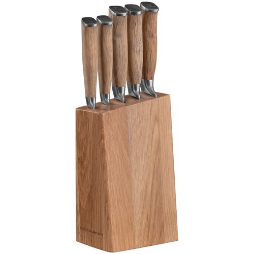 Zestaw noży GÖTZE & JENSEN KN700 (Rączki i blok z drewna dębowego)