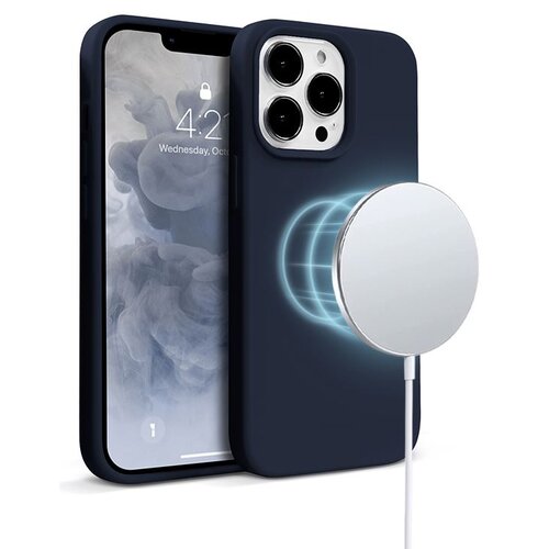 Etui CRONG Color Cover Magnetic MagSafe do Apple iPhone 13 Pro Max Granatowy
