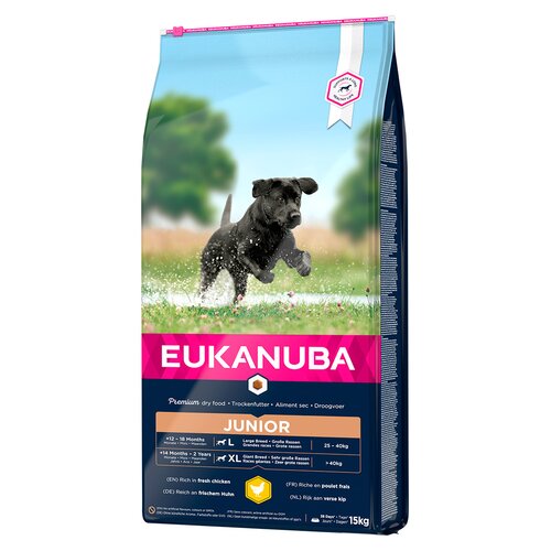 Karma dla psa EUKANUBA Junior Large Breeds Kurczak 15 kg