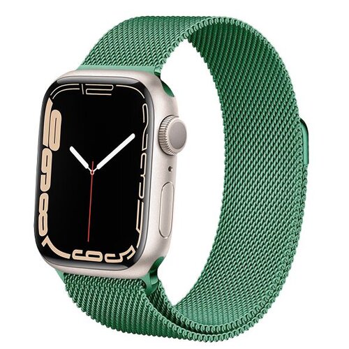 Pasek CRONG Milano Steel do Apple Watch (44/45/46/49mm) Zielony