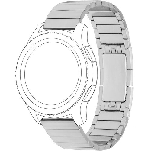 Pasek TOPP do Samsung Galaxy Watch 46mm/Gear S3/Huawei Watch GT Srebrny