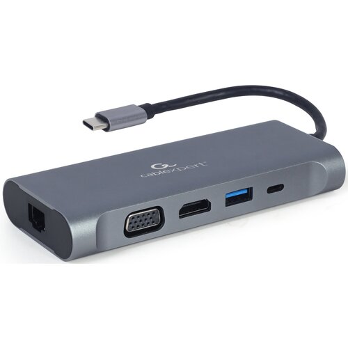 Hub GEMBIRD A-CM-COMBO7-01 USB Typu C, Pasywny