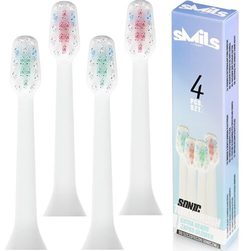 Oryginalna końcówka szczoteczki VITAMMY Smils Mix 1 (4 szt.) (Czyszczenie płytki nazębnej)