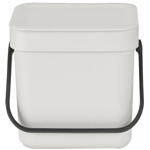 Kosz na śmieci BRABANTIA 213229 Sort & Go odchylane wieczko, do zawieszenia, tworzywo sztuczne 3L Szary