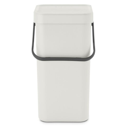 Kosz na śmieci BRABANTIA 213281 Sort & Go odchylane wieczko, do zawieszenia, tworzywo sztuczne 12L Jasnoszary