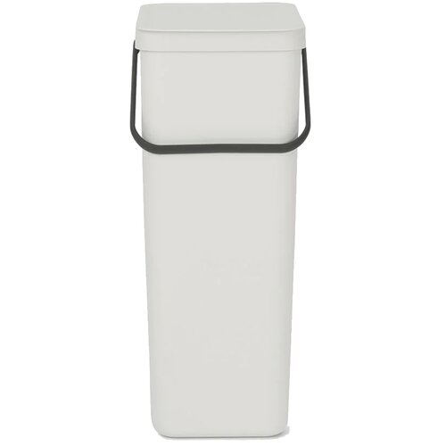 Kosz na śmieci BRABANTIA 214424 Sort & Go odchylane wieczko, do zawieszenia, łatwy w czyszczeniu 40L Jasnoszary