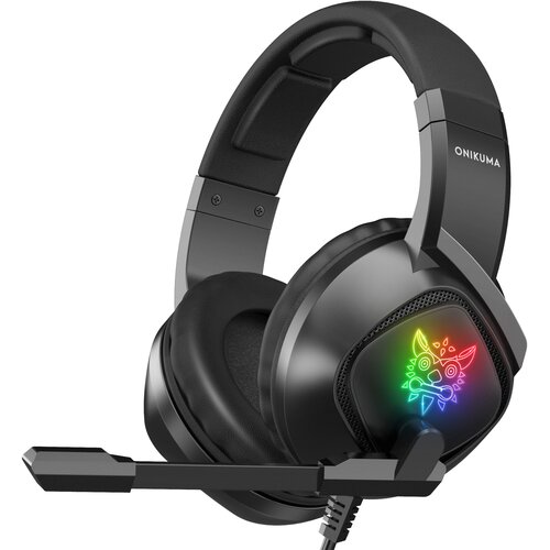 Słuchawki ONIKUMA K19 RGB Nauszne, Dźwięk przestrzenny Czarny