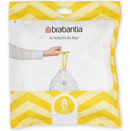 Worki na śmieci BRABANTIA PerfectFit 137600 3L (40 sztuk) Biały