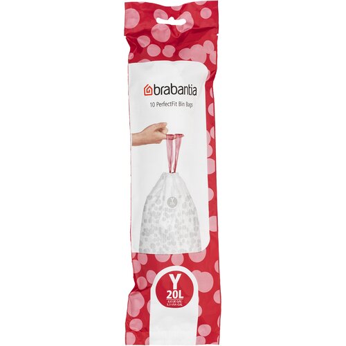 Worki na śmieci BRABANTIA 20L (10 sztuk) Biały