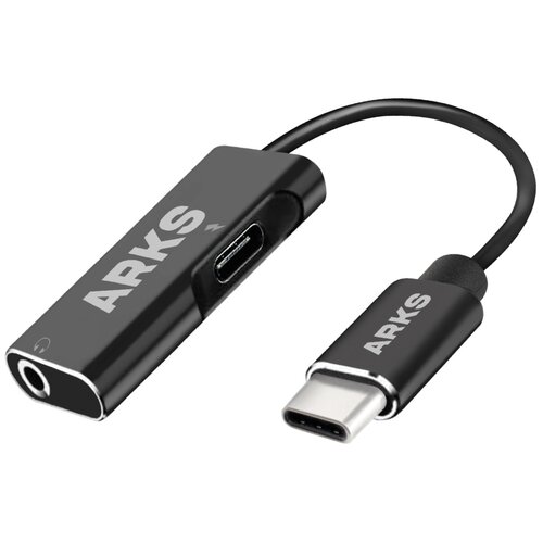 Adapter USB-C - USB-C/Jack 3.5 mm ARKS Czarny