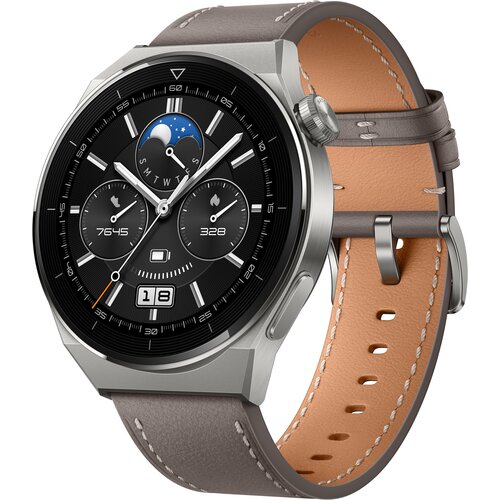 Smartwatch HUAWEI GT 3 Pro Classic 46mm Srebrno-brązowy