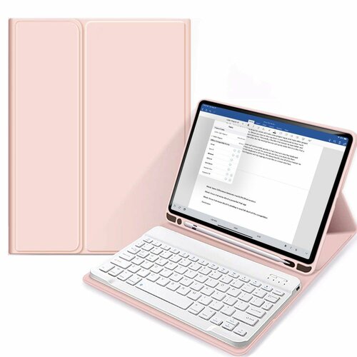 Etui na iPad 10.2 TECH-PROTECT SC Pen + Keyboard Różowy Klawiatura