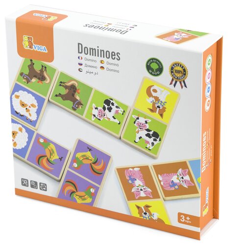 Gra logiczna VIGA Learn From Fun Domino Farma 51306