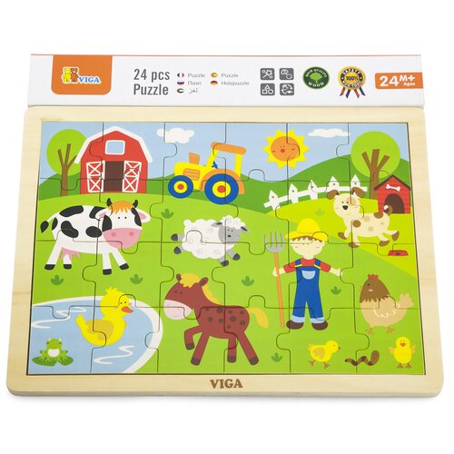 Puzzle VIGA Poznajemy świat Farma 50197 (24 elementów)