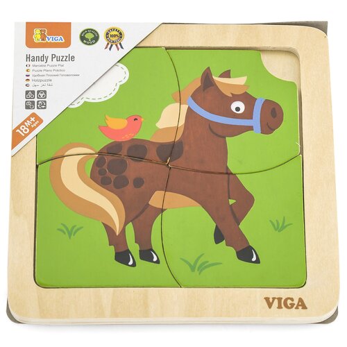 Puzzle VIGA Na podkładce: Konik 51312 (4 elementy)