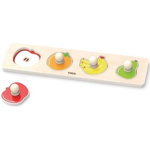 Puzzle VIGA Pierwsze puzzle z uchwytami: Owoce 44531 (4 elementy)