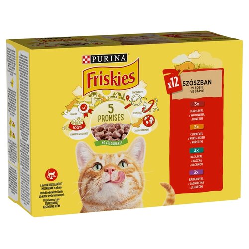 Karma dla kota FRISKIES 5 Promises Mix mięsny (12 x 85 g)