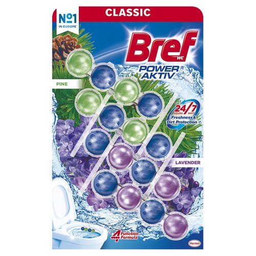 Kostka do WC BREF Power Aktiv Sosna i Lawenda 4x50g