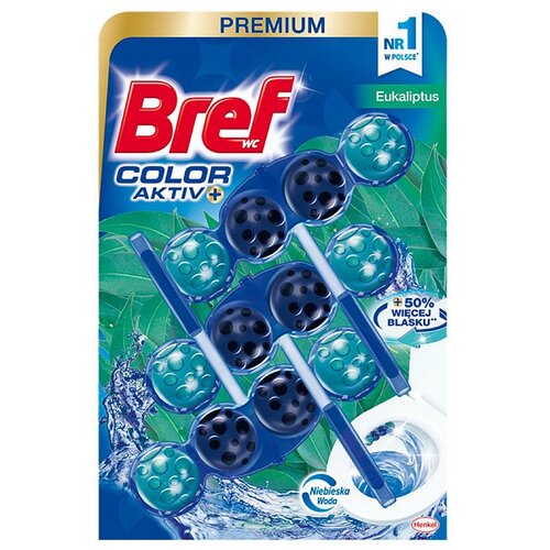 Kostka do WC BREF Color Aktiv Eukaliptus 3x50g