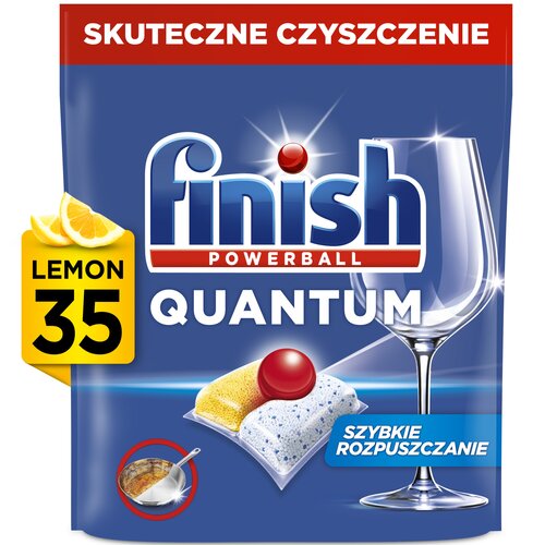 Kapsułki do zmywarek FINISH Powerball Quantum All in1 Lemon - 35 szt.